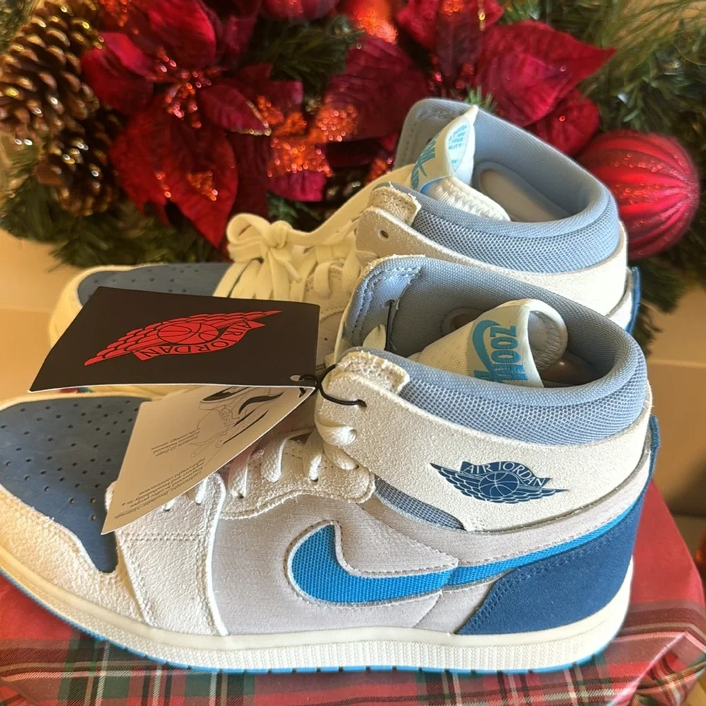 Nike Jordan Men's 1 High Zoom Air CMFT 2 Sail/DK Powder Blue-Blue Grey (DV1307